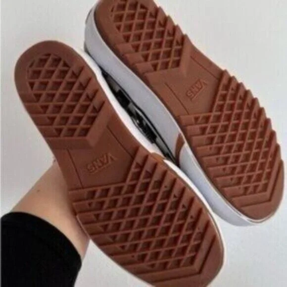 Vans Black and White Checkerboard Platform Sneakers - Picture 5 of 5